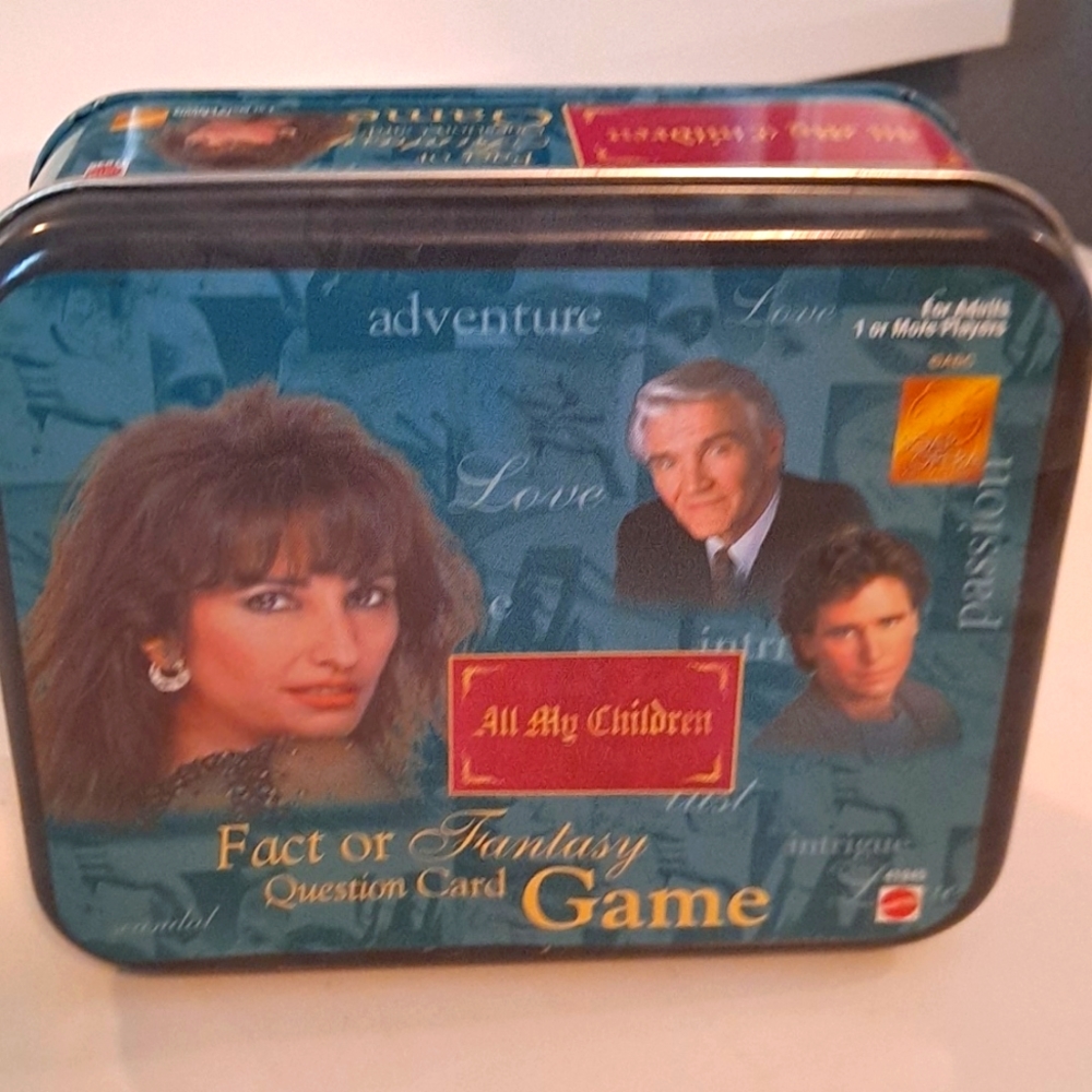 "All My Children" Fact or Fantasy Question & Answer Card Game Mattel Daytime TV